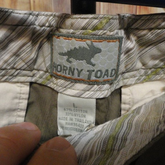 Horny Toad Mens Belted Cargo Shorts~Cotton blend~EUC~LG~Hiking~camping - Picture 4 of 5